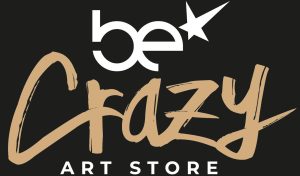 logo be crazy art blanc noir